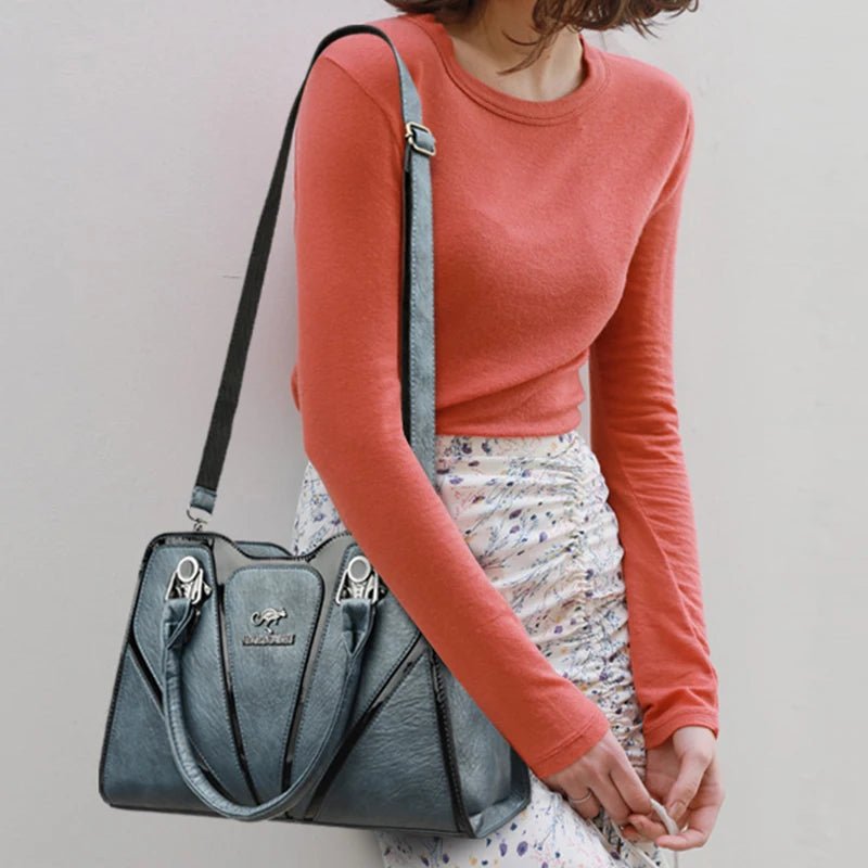 SaneShoppe - Women Bags Luxury Handbags Fashion Totes Ladies Shoulder Bags High Quality PU Leather Casual Totes Top Handle Shoulder Messenger