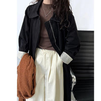 SaneShoppe-New Spring Women's 100% Cotton Trench Coat with Turn Down Collar