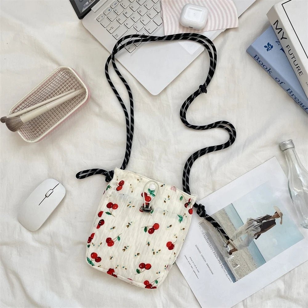SaneShoppe - Women Handbags Female Drawstring Shoulder Bags Cute Mini Large Capacity Crossbody Bags for Women Portable Phone Purse