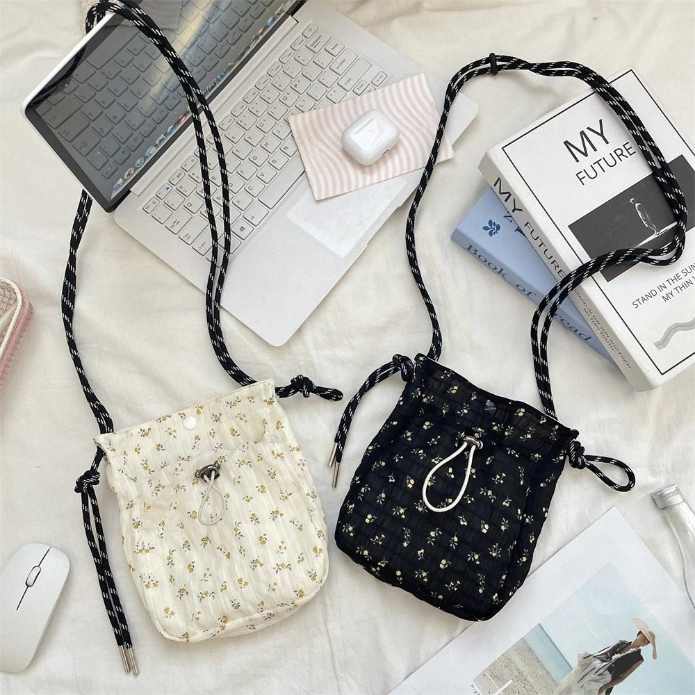 SaneShoppe - Women Handbags Female Drawstring Shoulder Bags Cute Mini Large Capacity Crossbody Bags for Women Portable Phone Purse
