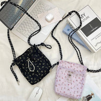 SaneShoppe - Women Handbags Female Drawstring Shoulder Bags Cute Mini Large Capacity Crossbody Bags for Women Portable Phone Purse