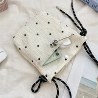 SaneShoppe - Women Handbags Female Drawstring Shoulder Bags Cute Mini Large Capacity Crossbody Bags for Women Portable Phone Purse