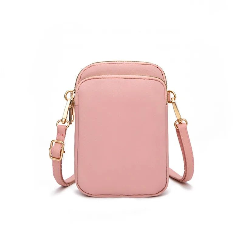 SaneShoppe - Women Mini Bag Crossbody Zipper Shoulder Bags Mobile Phone Purse Vertical Multifunctional Wallet Black Walking Crossbody Bags