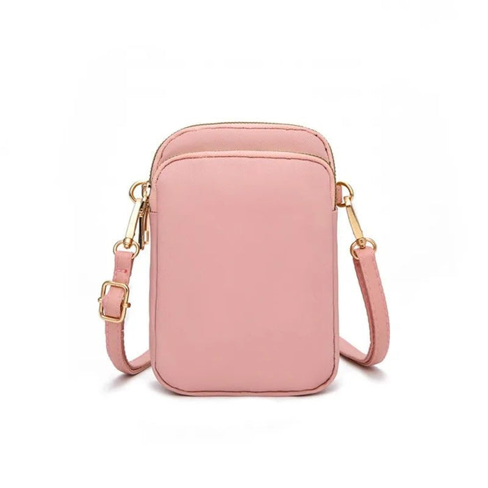 SaneShoppe - Women Mini Bag Crossbody Zipper Shoulder Bags Mobile Phone Purse Vertical Multifunctional Wallet Black Walking Crossbody Bags