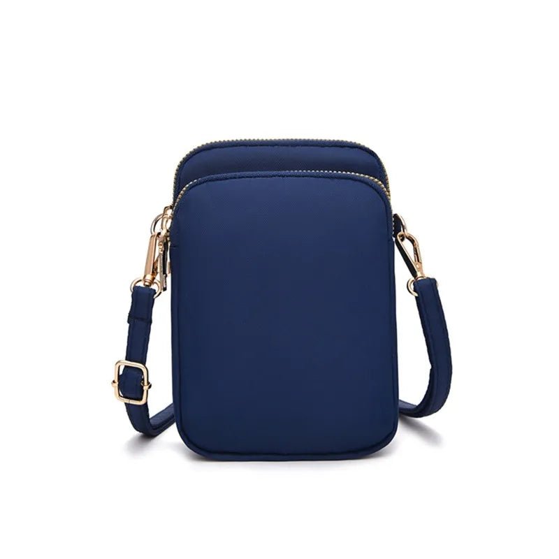 SaneShoppe - Women Mini Bag Crossbody Zipper Shoulder Bags Mobile Phone Purse Vertical Multifunctional Wallet Black Walking Crossbody Bags