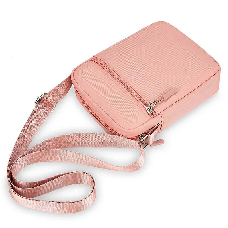 SaneShoppe - Women Mini Bag Crossbody Zipper Shoulder Bags Mobile Phone Purse Vertical Multifunctional Wallet Black Walking Crossbody Bags