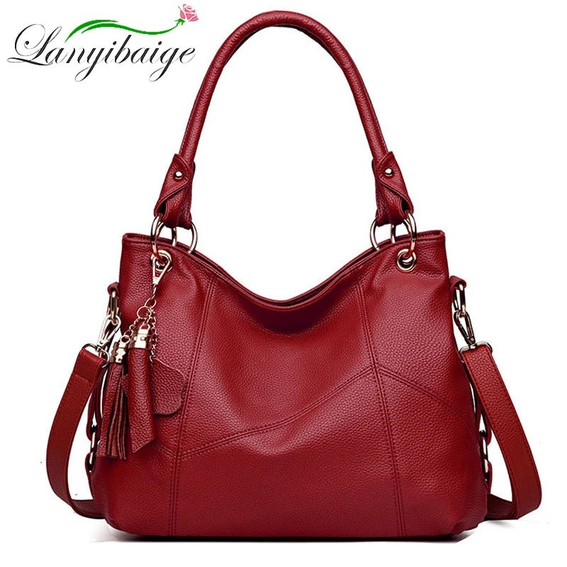 SaneShoppe - Women Real Leather Handbags Women Messenger Bags Designer Crossbody Bag Women Top - handle Bags Tote Shoulder Bags Bolsos mujer