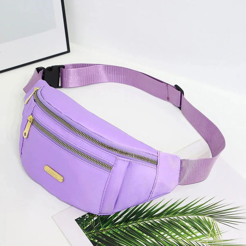 SaneShoppe - Women Sports Waist Bag Multi - Layer Fanny Pack Phone Essentials during Outdoor Activities Crossbody Purse Sports Chest Bag