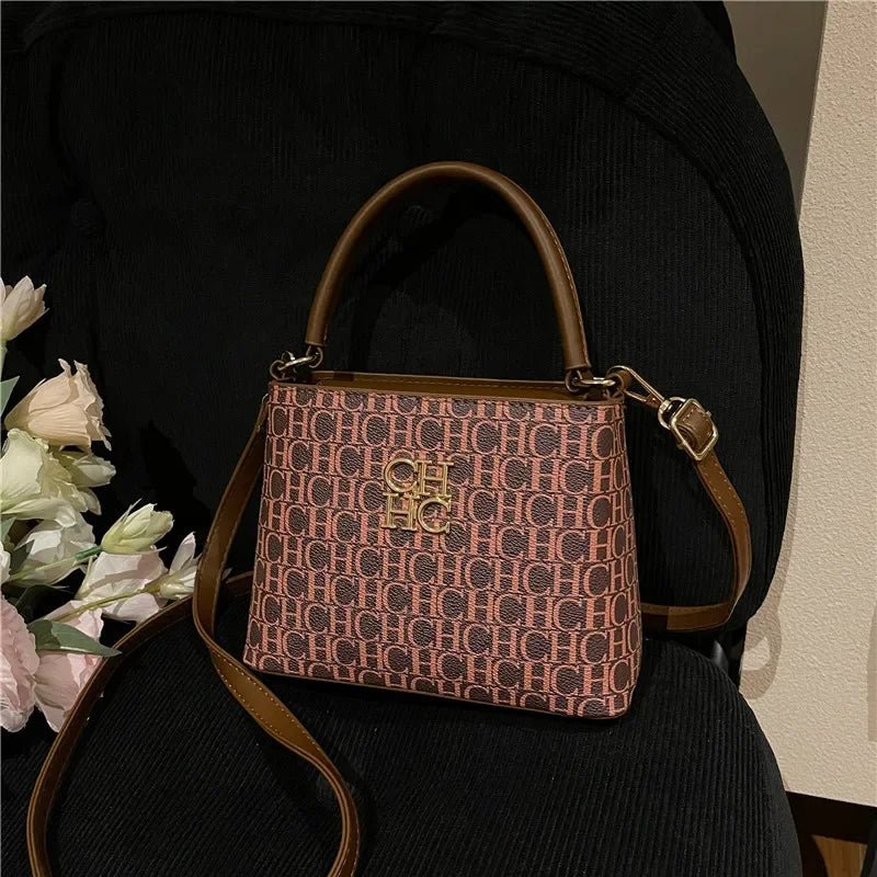 SaneShoppe - Women's Bucket Bag - Spacious Multi - Way Wear (Handheld/Shoulder/Crossbody), Trendy Lettered Design with Inner Compartment