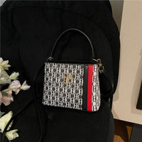 SaneShoppe - Women's Bucket Bag - Spacious Multi - Way Wear (Handheld/Shoulder/Crossbody), Trendy Lettered Design with Inner Compartment