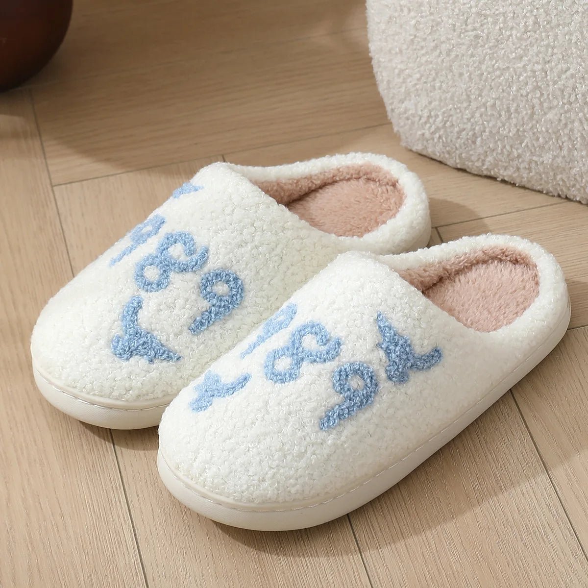 SaneShoppe - Women's Cartoon Slippers Winter Female Home Fluffy Shoes Indoor Plush Cute Red Love Flip - flops Warm Bedroom Slides Wholesale