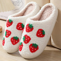 SaneShoppe - Women's Cartoon Slippers Winter Female Home Fluffy Shoes Indoor Plush Cute Red Love Flip - flops Warm Bedroom Slides Wholesale
