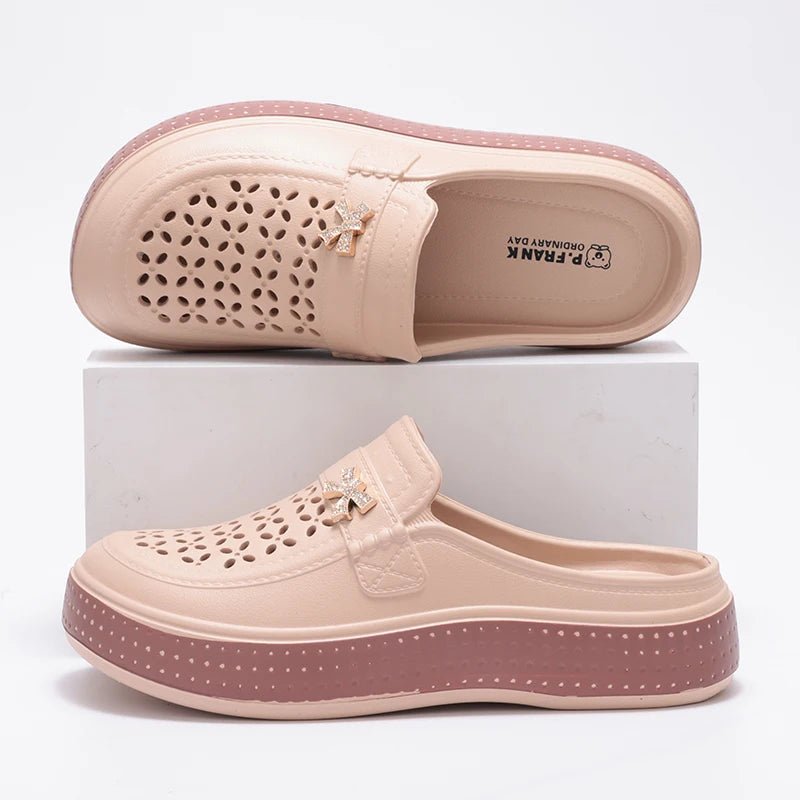 SaneShoppe - Women's Cave Shoes New Flat Slippers Beach Slippers Thick Soles Clogs Casual Slippers for Women Men