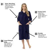 SaneShoppe-Luxurious Women's Terry Bathrobe for Ultimate Post-shower Comfort by Daisy Dreamer