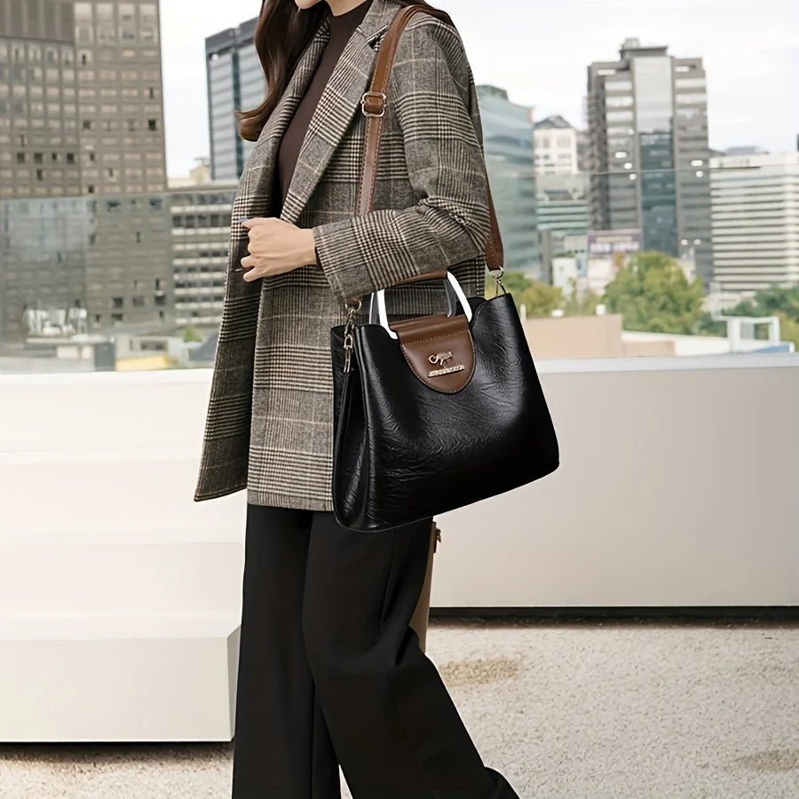 SaneShoppe-Vintage Women's Fashion Tote Bag with Multiple Pockets