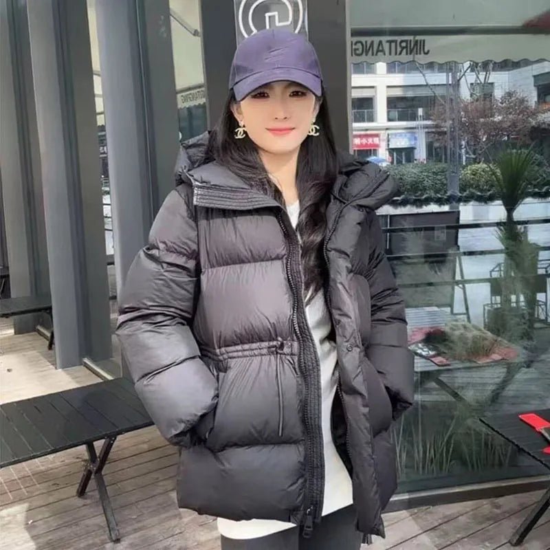SaneShoppe - Women's Jacket 2025 New Winter Parkas Female Down Cotton Overcoat Hooded Casual Thick Warm Padded Short Coat Ladies Outwear Tops