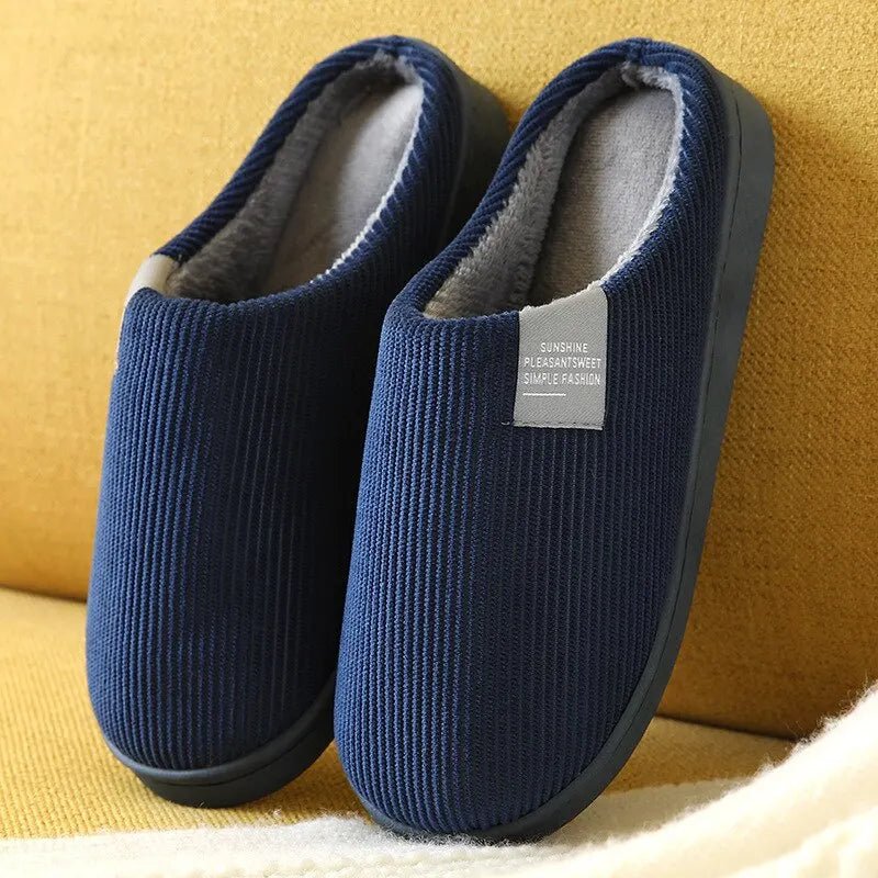 SaneShoppe - Women's Men's Thick Soft Bottom Home Slippers Household Plush Slippers Anti - slip Thermal Slippers Indoor Winter