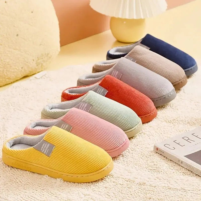 SaneShoppe - Women's Men's Thick Soft Bottom Home Slippers Household Plush Slippers Anti - slip Thermal Slippers Indoor Winter