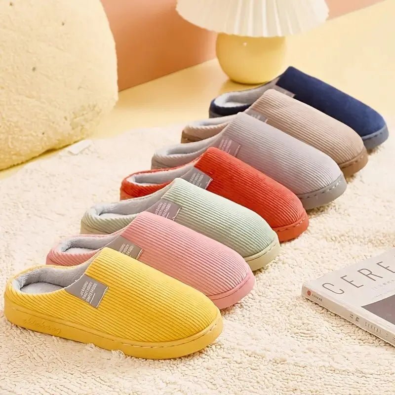 SaneShoppe - Women's Men's Thick Soft Bottom Home Slippers Household Plush Slippers Anti - slip Thermal Slippers Indoor Winter