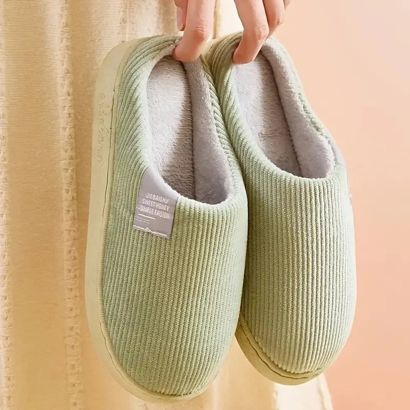 SaneShoppe - Women's Men's Thick Soft Bottom Home Slippers Household Plush Slippers Anti - slip Thermal Slippers Indoor Winter