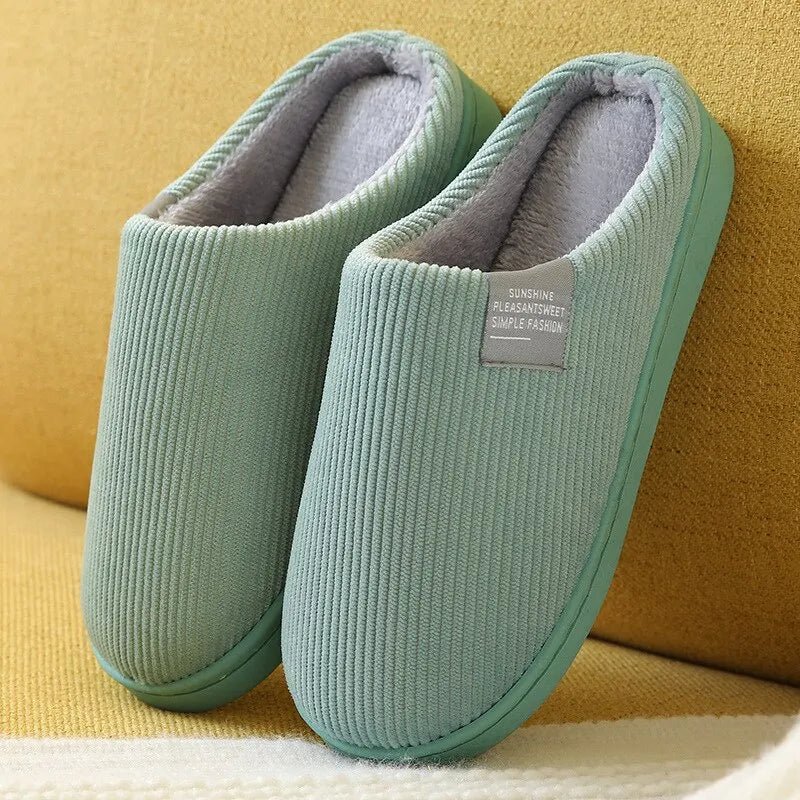 SaneShoppe - Women's Men's Thick Soft Bottom Home Slippers Household Plush Slippers Anti - slip Thermal Slippers Indoor Winter