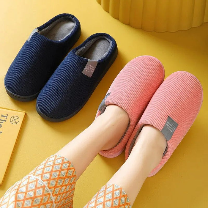 SaneShoppe - Women's Men's Thick Soft Bottom Home Slippers Household Plush Slippers Anti - slip Thermal Slippers Indoor Winter