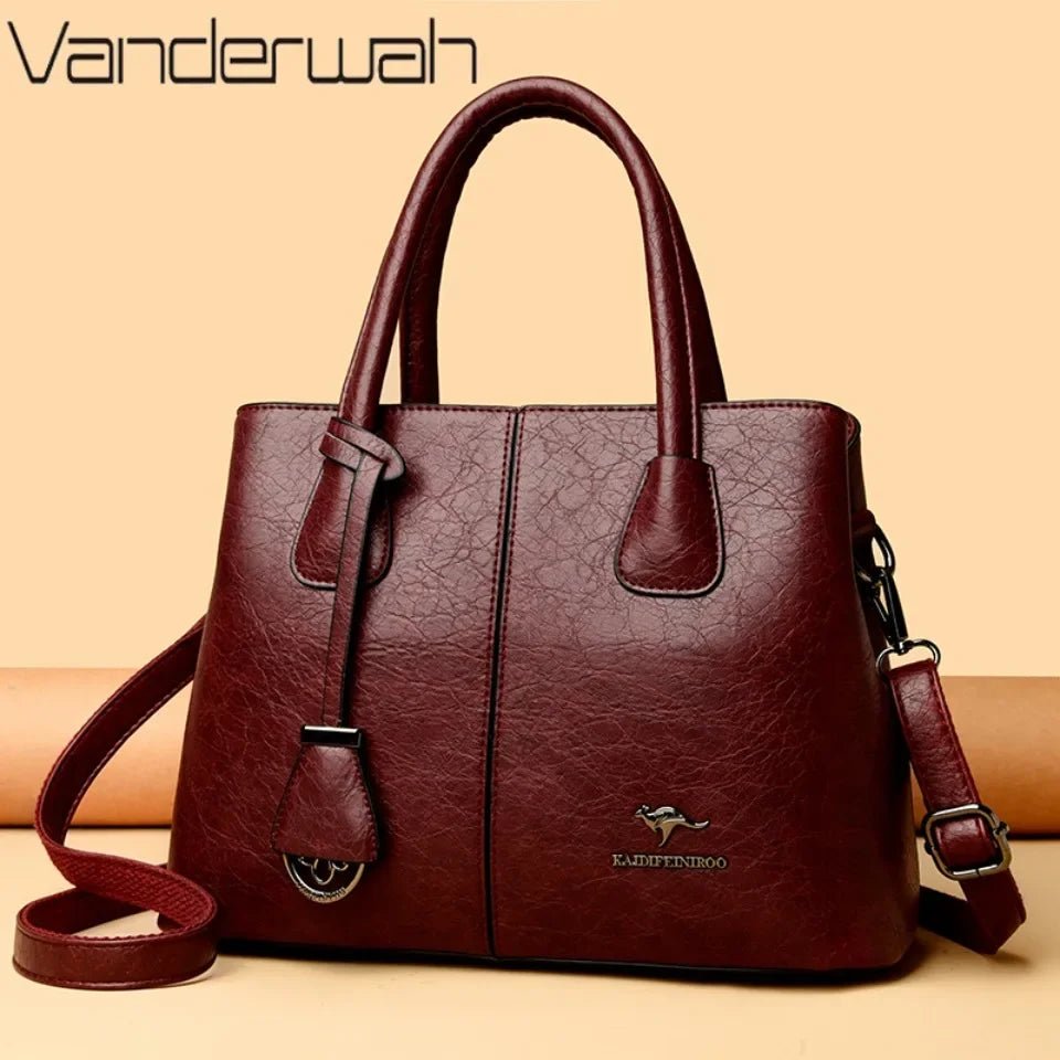 SaneShoppe - Women's PU Leather Handbags Ladies Large Tote Bag Female Square Shoulder Bags Bolsas Femininas Sac Fashion Crossbody Bags Purse