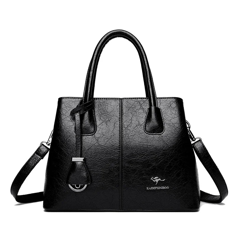 SaneShoppe - Women's PU Leather Handbags Ladies Large Tote Bag Female Square Shoulder Bags Bolsas Femininas Sac Fashion Crossbody Bags Purse