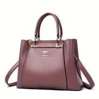 SaneShoppe - Women's shoulder bag 2025 new model tote middle - aged handbag versatile, grand, fashionable, imitation leather cross - body bag