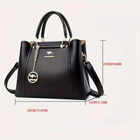 SaneShoppe - Women's shoulder bag 2025 new model tote middle - aged handbag versatile, grand, fashionable, imitation leather cross - body bag
