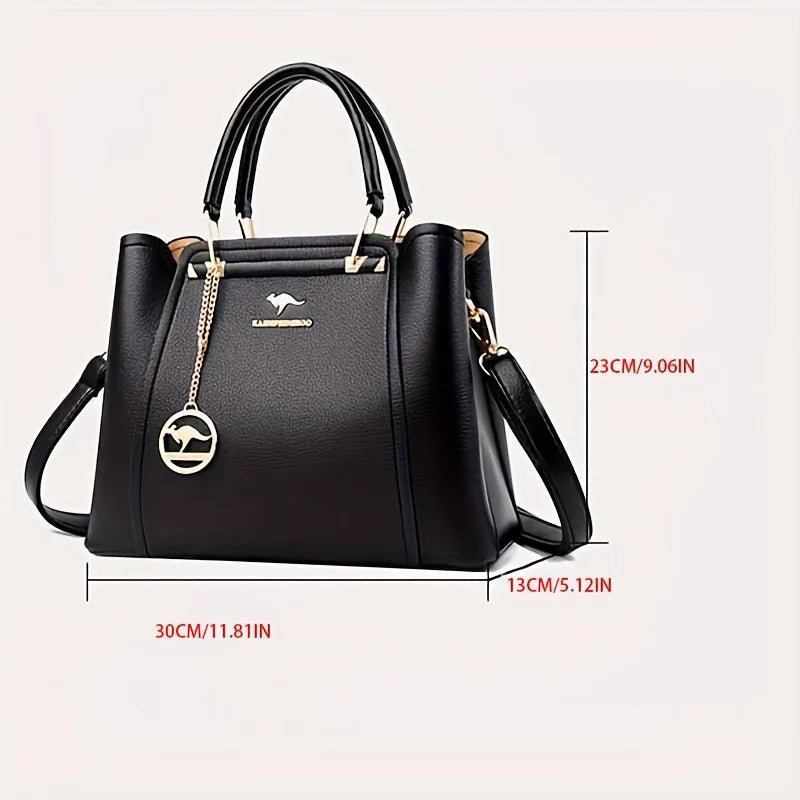 SaneShoppe - Women's shoulder bag 2025 new model tote middle - aged handbag versatile, grand, fashionable, imitation leather cross - body bag