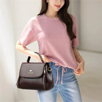 SaneShoppe - Women's Soft Leather Top - Handle Bags Luxury Design Shoulder Messenger Bags High Quality Handbags and Purses Commuting Sac a Main