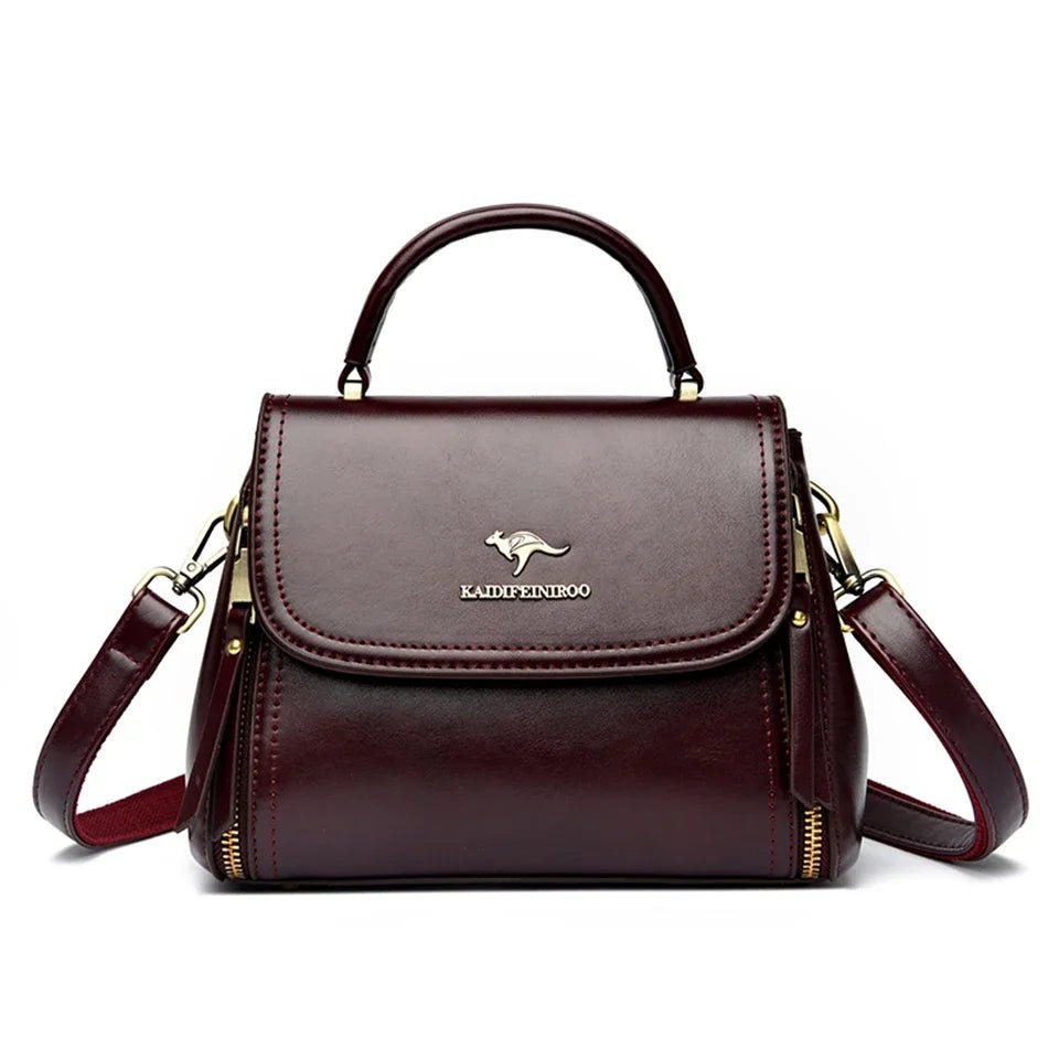 SaneShoppe - Women's Soft Leather Top - Handle Bags Luxury Design Shoulder Messenger Bags High Quality Handbags and Purses Commuting Sac a Main