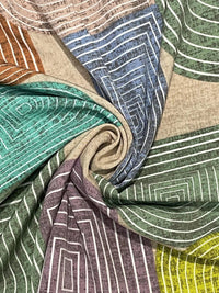 SaneShoppe - Women's Summer Geometric Printed Short - Sleeve Casual Shirt Dress, Suitable for Daily Wear