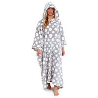 SaneShoppe - Women's Super Soft Oversized Hooded Poncho Blanket with Stars & Polka Dot Design for Indoor & Outdoor Use by Daisy Dreamer