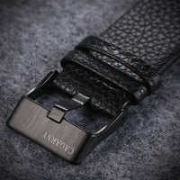 SaneShoppe-Cagarny Men's Leather Strap Dual Time Watch, Waterproof Quartz with Date - Luxury Gift