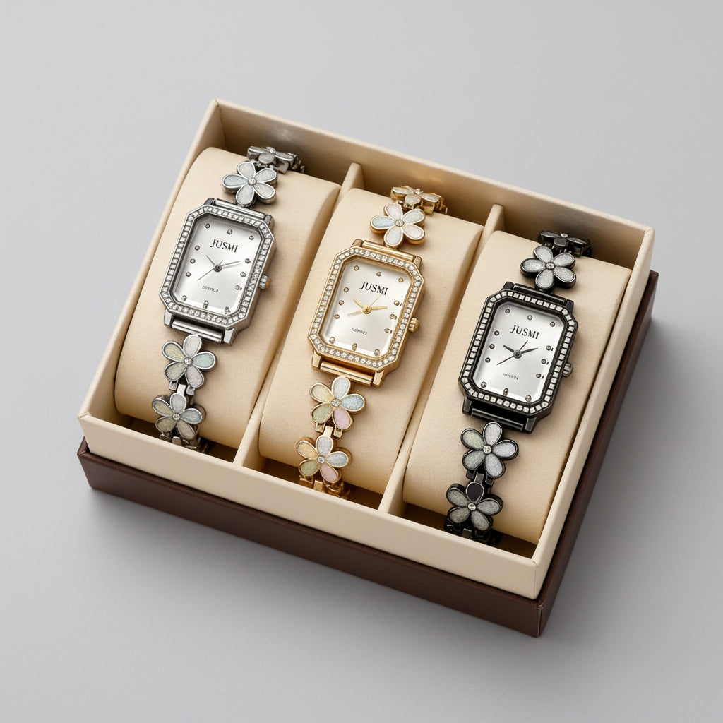 SaneShoppe-Square Design Women's Wristwatch 2026 - Lightweight Luxury, Small-Circle Bracelet Style