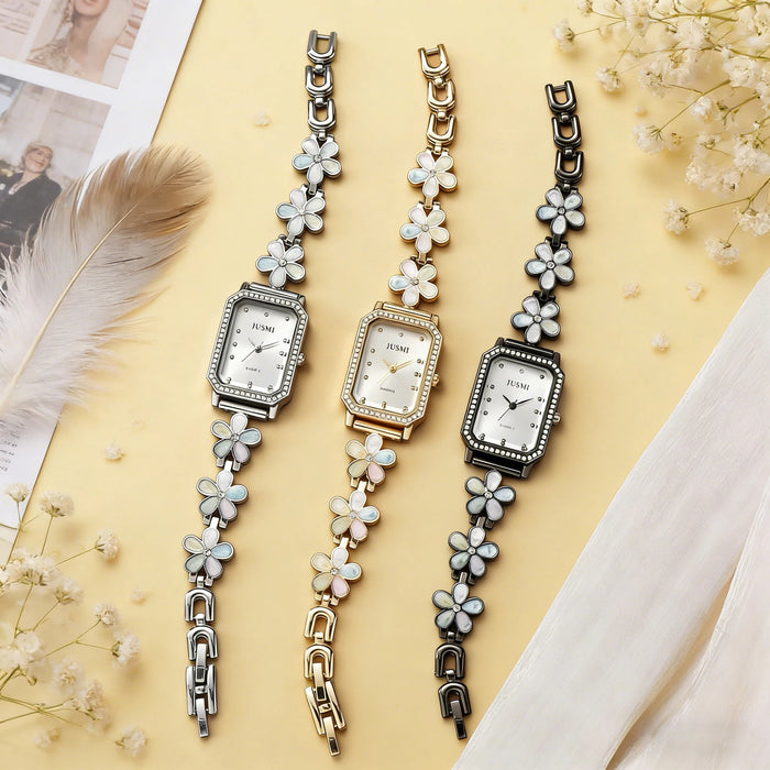 SaneShoppe-Square Design Women's Wristwatch 2026 - Lightweight Luxury, Small-Circle Bracelet Style
