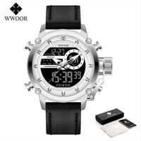 SaneShoppe-WWOOR Men's Luxury Business Digital Quartz Watch Sports Waterproof