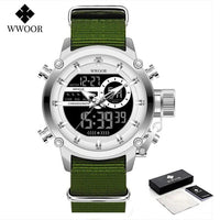 SaneShoppe-WWOOR Men's Luxury Business Digital Quartz Watch Sports Waterproof
