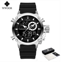 SaneShoppe-WWOOR Men's Luxury Business Digital Quartz Watch Sports Waterproof
