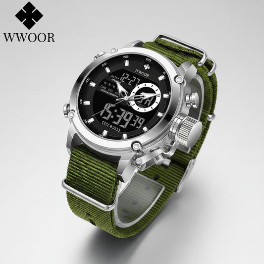 SaneShoppe-WWOOR Men's Luxury Business Digital Quartz Watch Sports Waterproof
