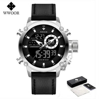 SaneShoppe-WWOOR Men's Luxury Business Digital Quartz Watch Sports Waterproof