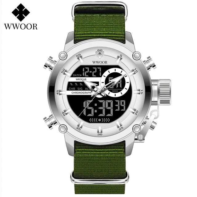 SaneShoppe-WWOOR Men's Luxury Business Digital Quartz Watch Sports Waterproof
