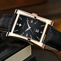 SaneShoppe-Wwoor Men's Waterproof Business Watch Leather Wristwatches