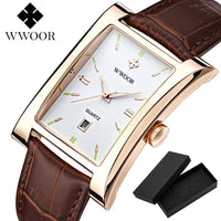 SaneShoppe-Wwoor Men's Waterproof Business Watch Leather Wristwatches