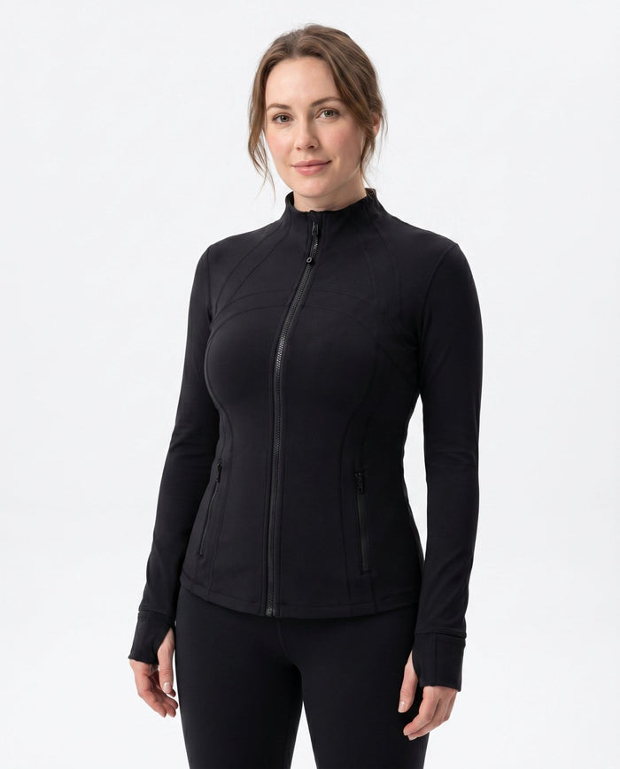 SaneShoppe - Yoga Long - Sleeved Top Jacket Slim Sports Running Fitness Coat.