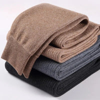 SaneShoppe - Cozy Cashmere Thermal Pants for Men & Women - Slim Fit Knitted Bottoms