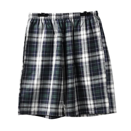 SaneShoppe - 100% Cotton Men's Plaid Boxer Shorts - Comfortable, Loose Fit Sleepwear.