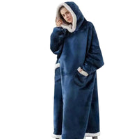 SaneShoppe - 150cm Super Long Flannel Blanket Nightgown Hoodie Sweatshirt